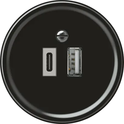 Presa di carica USB origin 1×USB-A 1×USB-C 3000mA 5V nero 