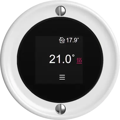 Thermostat d'ambiance STANDARDdue SNAPFIX® 230VAC 4…30°C 58×58mm blanc 