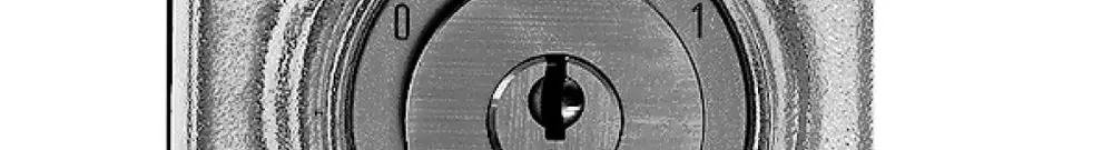 Contatto rotat. INS bagn.0<->1 Al, con serratura di sicur. 