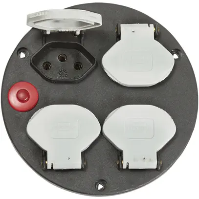Prises INC Brennenstuhl Ø120mm plaque de montage 4×T13 IP20 