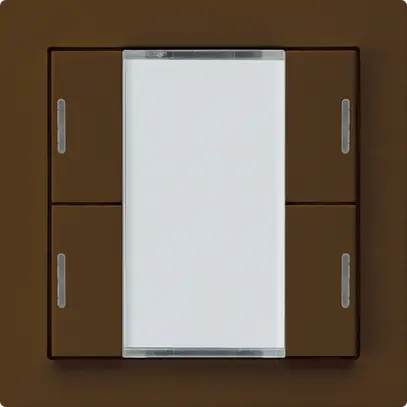 UP-Taster kallysto A KNX 4× RGB LED s/e-link braun 