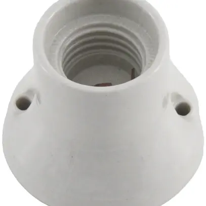 Portalampada per soffitto/parete, E27, porcellana, bianco 