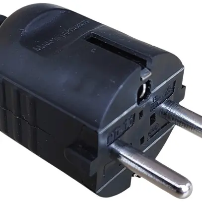 Fiche Schuko BACHMANN 16A 250V 3P matière synthétique noir IP20 