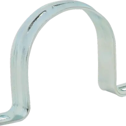Brida acciaio 2 viti M50 zinc. 