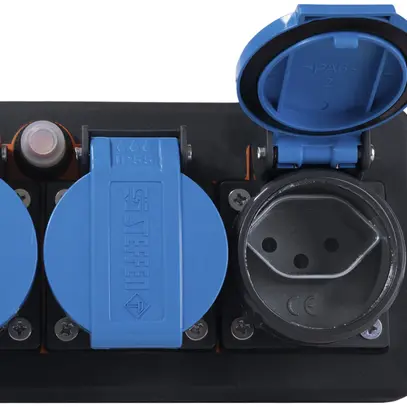 Prise multiple Steffen PROFESSIONAL 3×T13 3m noir 