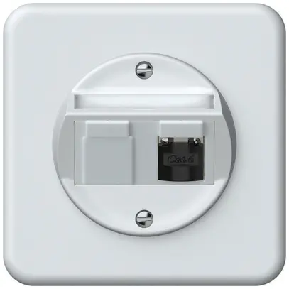 Boîte de raccordement ENC origin RJ45 8(8) cat.6 oblique blindé 92×92mm blanc 