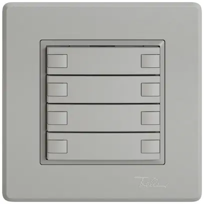Pulsante KNX RGB INC EDIZIO.liv SNAPFIX® sensore temp.s.LED 4× com.2T grc 