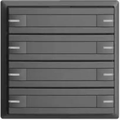 Poussoir KNX RGB EDUE, 250mW, a.LED RGB, a.papier, 8×poussoir, 1×touche, grf 