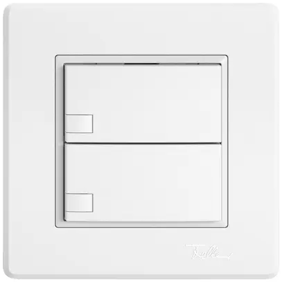Poussoir universel ENC EDIZIO.liv UNI SNAPFIX® 12…48V s.LED 2× comm.1T bc 