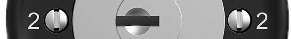 UP-Drehschalter STANDARDdue 3/2L schwarz mit Sicherheitsschloss 