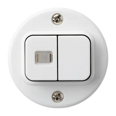 Inserto per interruttore pulsante luminoso INC basico 1/3+3/1L bianco 1 lente 