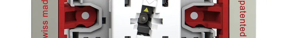 Contact à poussoir ENC Feller SNAPFIX® ARL/1P éclairage latéral jaune 