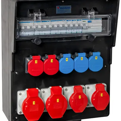 Stromverteiler DEM DB32348 63A 6×LS 1×FI 3×T23 2×T25 2×16A 2×32A 