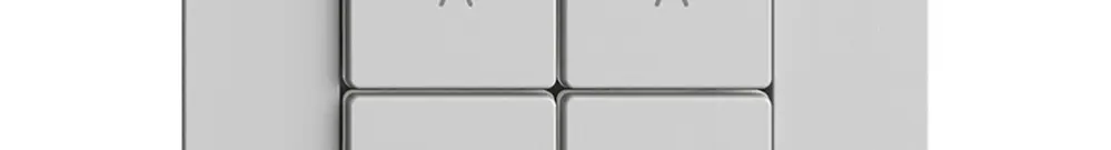 Kit copertura per interruttore tapparelle 2c/4t Edue Wiser grigio chiaro 