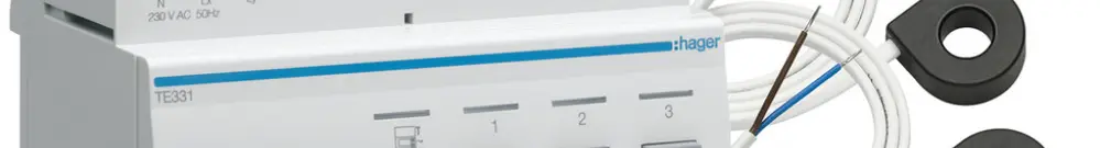 Contatore energia KNX AMD 3tra Hager TE332 230VAC 30VDC 6UM 