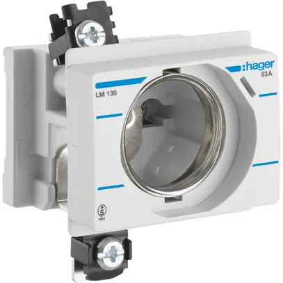 Portafusibile INS Hager DIII 63A copertura frontale profondità INS 44mm SN basso 