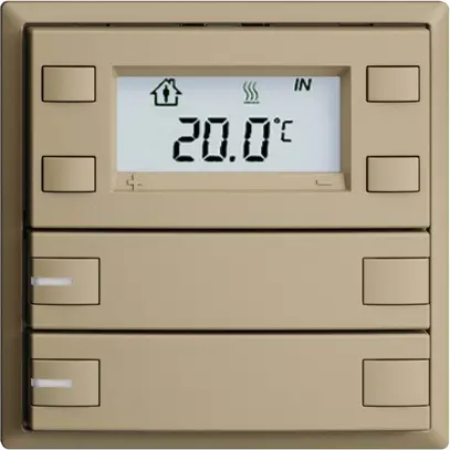 Pulsante RTH INC KNX 2×EDIZIOdue F sand, con LED RGB 