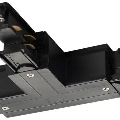 Raccord en T SLV pour rail conducteur AP S-TRACK DALI 3p, PE à droite, noir 