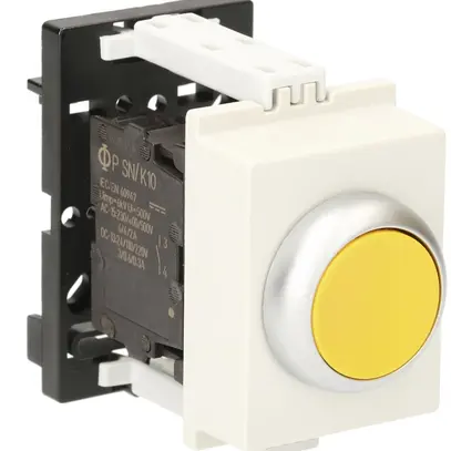 Pulsante AMD K&N, 1Ch/1R 6A, 2UM, calotta giallo 