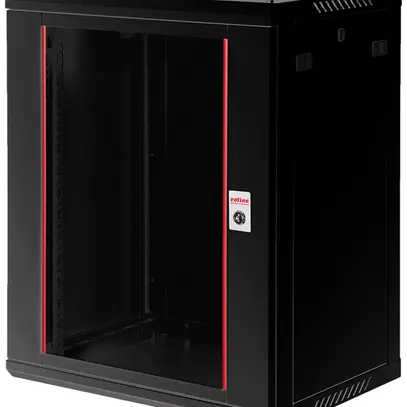 Coffret mural 19" ROLINE Basic Plus 600×779×450mm 15UH 1×porte acier noir 