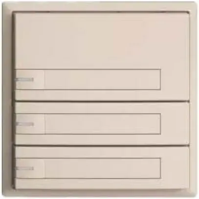 KNX-Taster RGB EDUE, 250mW, m.RGB-LED, m.Papiereinlage, 3×Taste 1×Tastenb. crema 