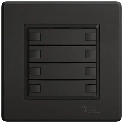 Pulsante KNX RGB INC EDIZIO.liv SNAPFIX® sensore temp.s.LED 4× com.2T ne 