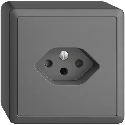 Prise AP EDIZIOdue FX54 T13 gris foncé 
