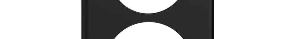 Placca di copertura STANDARDdue 2×1 1×Ø50, 1×Ø58, nero 
