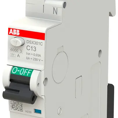 Disjoncteur différentiel ABB FlexLine 1LN 230V C 13A 0.03A type A 6kA 1UM 