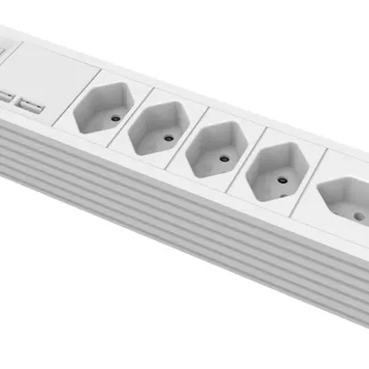 Prise multi Principio Plus 5×T13 2×USB-A 1.5m  sécurité enfants interrupteur bc 