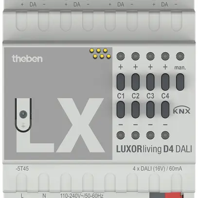 Attuatore-variatore KNX AMD Theben LUXORliving D4 DALI 4-canale 