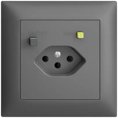 Presa INC EDIZIOdue T13 FI 30mA FMI, grigio scuro 