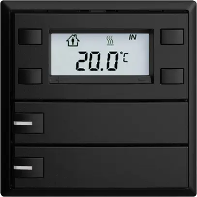 Pulsante RTH INC KNX 2×EDIZIOdue F nero, con LED RGB 