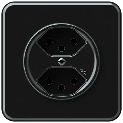 Presa INC origin 2×tipo 13 1×S 10A 230V 92×92mm nero 