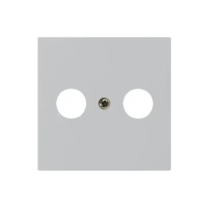 Plaque frontale kallysto gris clair pour R/TV 60×60mm 