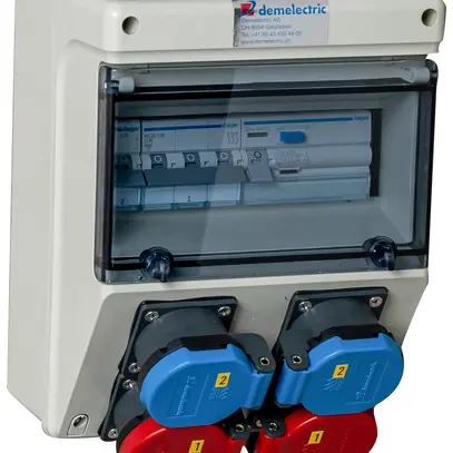 Distributeur de courant DEM DB20124 40A 2×T23 2×T25 183×237×152mm 