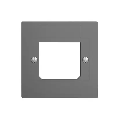 Placca frontale ITplus ADSL EDIZIOdue grigio scuro 3×RJ/1×T+T 