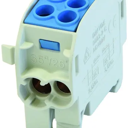 Blocco ripartizione tipo C 2×35/2×25mm² 125A CU blu 