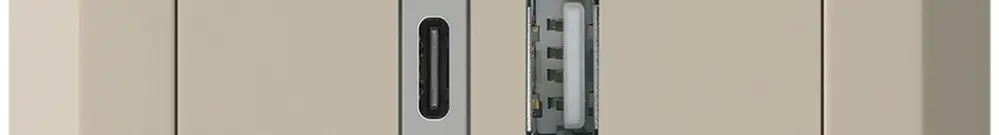 UP-USB-Ladesteckdose kallysto.line 18W PD 1×Typ A+1×Typ C beige 