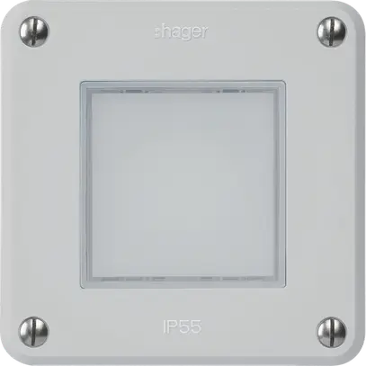 Luminaire LED ENC robusto A IP55 gris LED bleu 