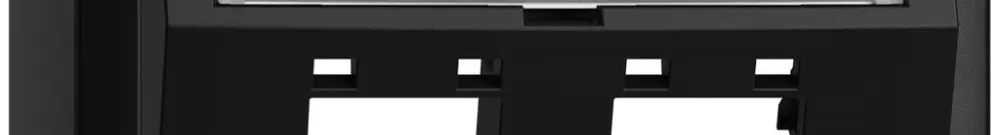Kit de montage AP EDIZIOdue, avec capot de sortie oblique, pour 2×RJ45, noir 