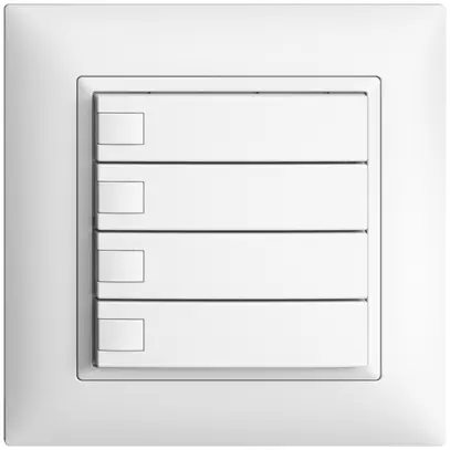 Pulsante univ. INC 4×1t mors. innest. EDIZIOdue bianco, senza LED 