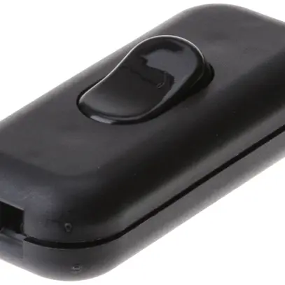 Interruttore di cordone 2/250 1L nero 
