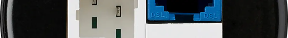 Insert pour boîte ENC DSL basico 1×RJ45/1×T+T noir 