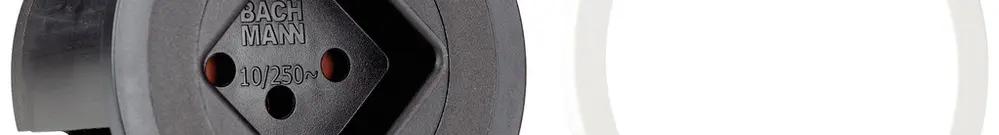 Presa da tavolo INC BACHMANN PIX 1×T13 Ø56mm nero opaco con anello deco ne+bi 