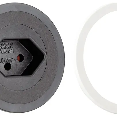 Presa da tavolo INC BACHMANN PIX 1×T13 Ø56mm nero opaco con anello deco ne+bi 