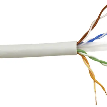 Câble informatique Roline Solid cat.6 UTP 4P AWG23 250MHz PVC gris 100m 