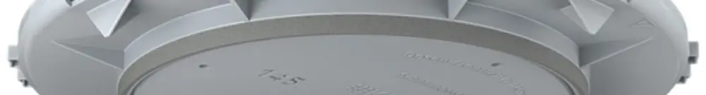 Plaque frontale HaloX 180 pour béton apparent, découpe au plafond Ø145mm 