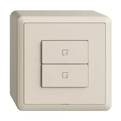 Poussoir scène AP 2 scènes vertical/2T WLAN Edue Wiser crema 
