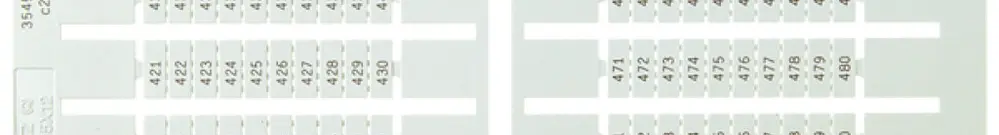 Etichetta di marcaggio 6×9mm 10×1…10, 5 carte da 100 